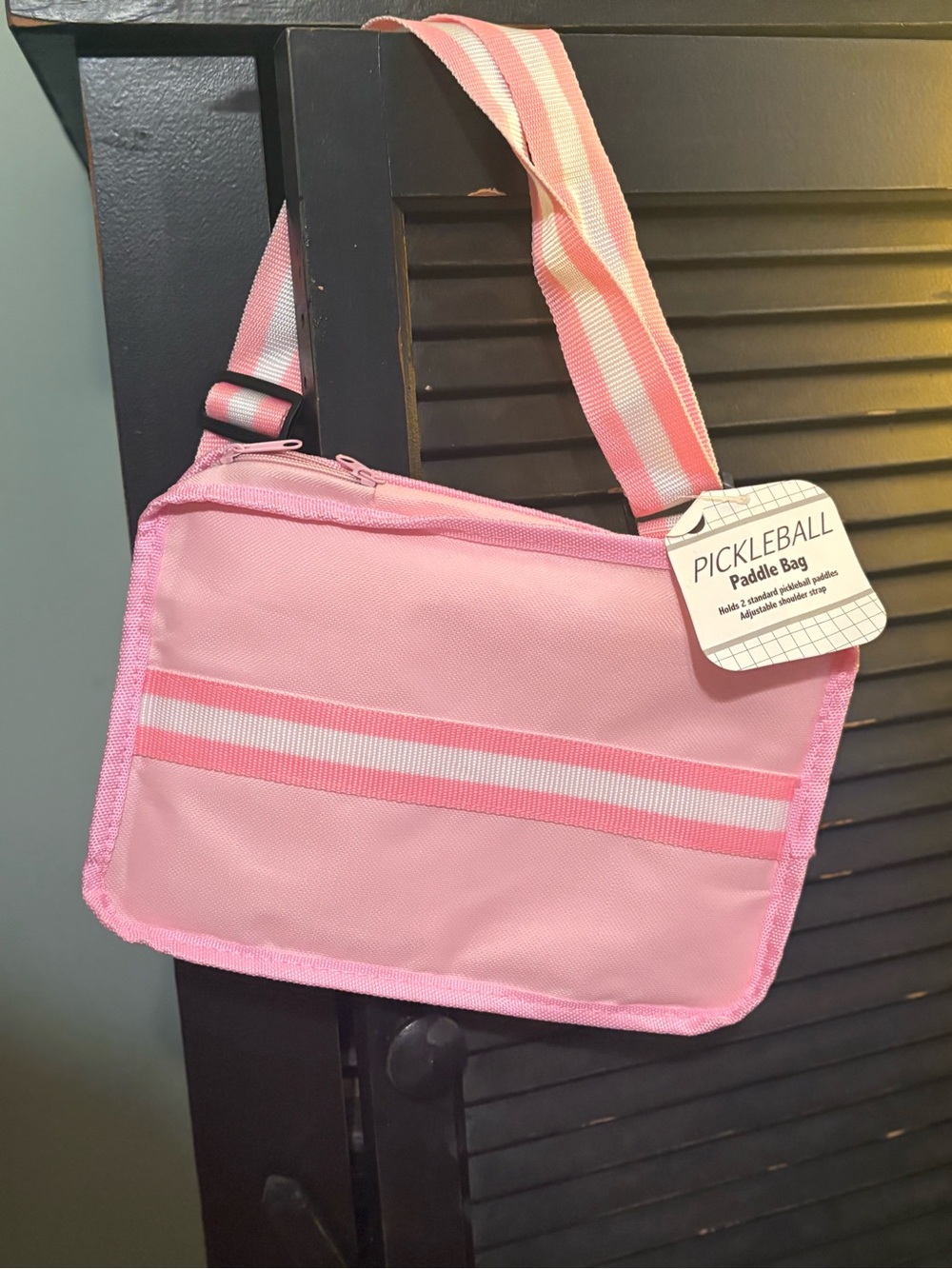 Pickleball Paddle Bag - Pink Crossbody Shoulder Bag